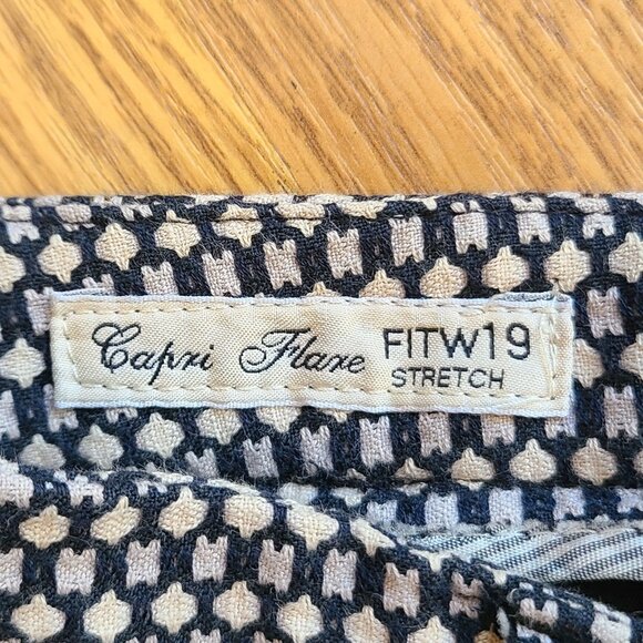 WEEKEND MAXMARA CAPRI FLARE FITW19 STRETCH COTTON DRESS PANTS CROPPED sz US 10 - Picture 6 of 8